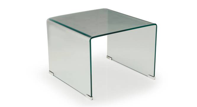 Kiara Clear Glass Side Table (Glass Finish) by Urban Ladder - Design 1 Side View - 801528