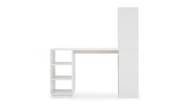 Delrick Engineered Wood study table in White (White Finish) by Urban Ladder - Design 1 Side View - 801532