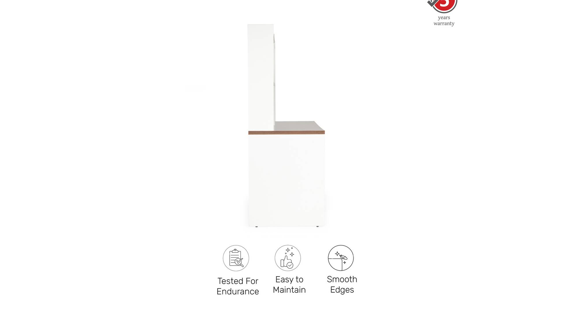 Pure Connor Engineered Wood Study Table in Classic Walnut Finish Urban Ladder