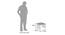 Kiara Clear Glass Side Table (Glass Finish) by Urban Ladder - Design 1 Dimension - 801612