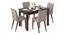 Diner Solid Wood 4 Seater Dining Table With Set Of Persica Chairs In Dark Walnut Finish (Dark Walnut Finish) by Urban Ladder - Close View - 
