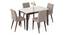 Matteo Engineered Wood 4 Seater Dining Table With Set Of Persica Dining Chairs In Dark Walnut Finish (Dark Walnut Finish) by Urban Ladder - Side View - 