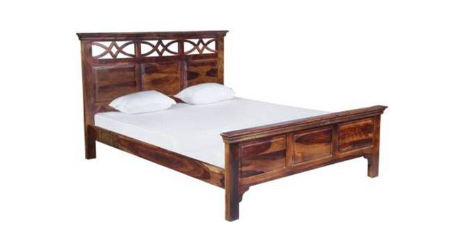 Aarohi Non Storage Bed (Queen Bed Size, Brown Finish) by Urban Ladder - - 