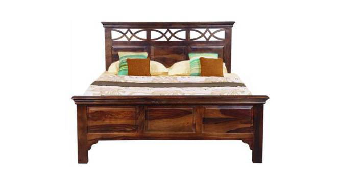 Aarohi Non Storage Bed (Queen Bed Size, Brown Finish) by Urban Ladder - - 