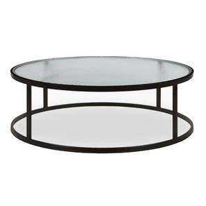 Annis Round Metal Coffee Table in Black Finish-image-32