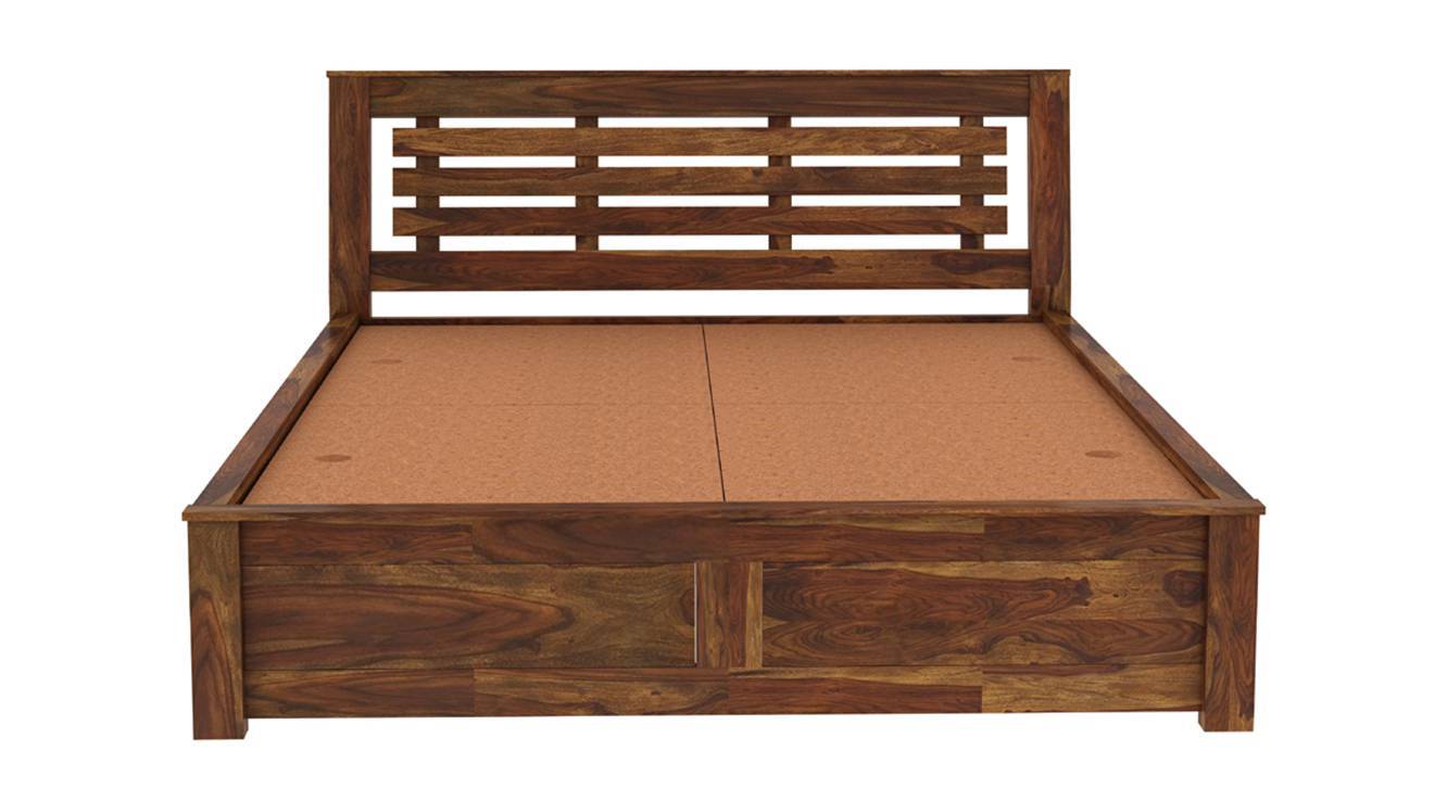 Barlavento Solid Wood King Size Non Storage Bed in Brown Finish Urban
