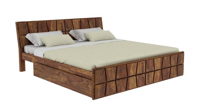 Hainan Platform Storage Bed (King Bed Size, Brown Finish) by Urban Ladder - - 