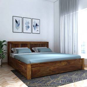 Sable Solid Wood King Size Box Storage Bed in Brown Finish-image-33