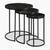 Livingston nesting table black finish lp