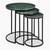Lennox nesting table green and black finish lp