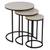 Lochellen nesting table white and black finish lp