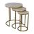 Lorna nesting table white and black finish lp