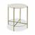 Kyle end table white and brass finish lp