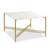 Irene coffee table white and brass color white and brass inlay finish lp