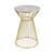 Lachlan end table white and brass finish lp