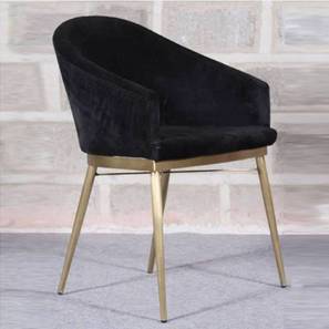 J And J Diningroom Design Malik Accent Chair in Black