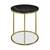 Monroe end table black and brass color black and brass inlay finish lp