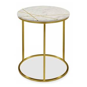 solanki handicrafts Morag Metal Side Table in Gold Finish-picture-12