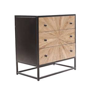 saffron arts & crafts Naman Solid Wood Chest of 3 Drawers in Brown Finish-picture-28