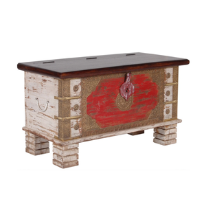 Benches Design Riya Solid Wood Chest (Brown, Distressed Finish)