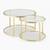 Rita nesting coffee table set of 2 brass finish lp