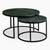 Rosalyn nesting coffee table set of 2 green and black finish lp
