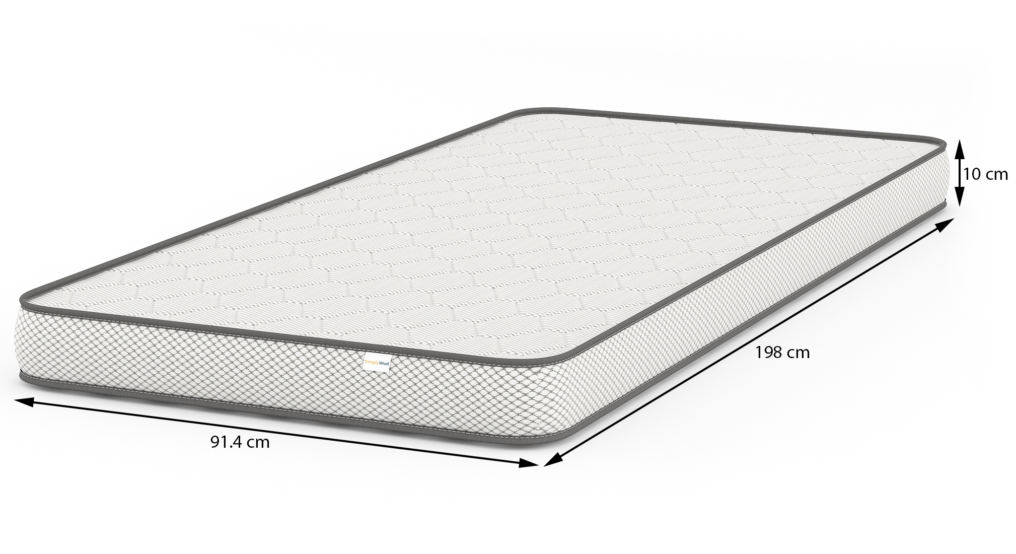 Weaver Metal Single Size Bed With SimplyWud Essential Mattress Urban Ladder