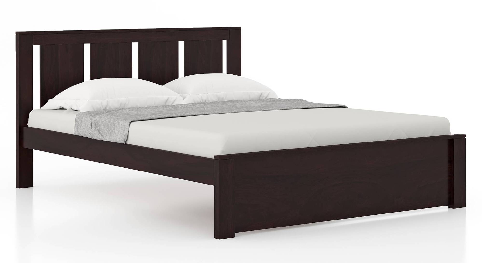 Durban Solid Wood Non Storage King Bed with Essential Foam Mattress Urban Ladder