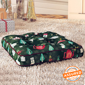 Filled Cushions Design Holiday Cheer Floor Cushion (Printed)