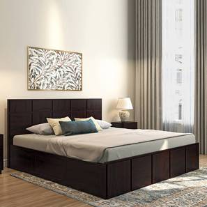 King Size Bed Design Astoria Storage King Bed in Mahogany With Essential Foam Mattress (Mahogany Finish, King Bed Size, 78 x 72 in Mattress Size)