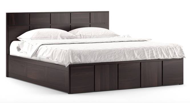 Astoria Storage King Bed in Mahogany With Essential Foam Mattress (Mahogany Finish, King Bed Size, 78 x 72 in Mattress Size) by Urban Ladder - Front View Design 1 - 807800