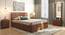 Astoria Storage Queen Bed in Teak With Essential Foam Mattress (Teak Finish, Queen Bed Size, 78 x 60 in Mattress Size) by Urban Ladder - Front View Design 1 - 807808