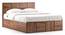 Astoria Storage Queen Bed in Teak With Essential Foam Mattress (Teak Finish, Queen Bed Size, 78 x 60 in Mattress Size) by Urban Ladder - Design 1 Side View - 807818