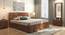 Astoria Storage King Bed With Dreamlite Bonnel Spring Mattress (Teak Finish, King Bed Size, 78 x 72 in Mattress Size) by Urban Ladder - Rear View Design 1 - 807838