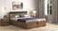 Aruba Hydraulic Queen Size Bed With Dreamlite Bonnel Spring Mattress (Queen Bed Size, 78 x 72 in Mattress Size, Classic Walnut Finish) by Urban Ladder - Front View Design 1 - 807876