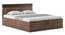 Aruba Hydraulic Queen Size Bed With Dreamlite Bonnel Spring Mattress (Queen Bed Size, 78 x 72 in Mattress Size, Classic Walnut Finish) by Urban Ladder - Design 1 Side View - 807897
