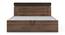 Aruba Hydraulic King Bed In Classic Walnut With Dreamlite Bonnel Spring Mattress (King Bed Size, 78 x 72 in Mattress Size, Classic Walnut Finish) by Urban Ladder - Ground View Design 1 - 807909