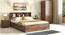 Jasper Storage King Bed In Classic Walnut With Essential Foam Mattress (King Bed Size, 78 x 72 in Mattress Size, Classic Walnut Finish) by Urban Ladder - Rear View Design 1 - 807912