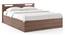 Pavis Storage Queen Bed in Classic Walnut Finish With Essential Coir Mattress (Queen Bed Size, Classic Walnut Finish) by Urban Ladder - Rear View Design 1 - 807923