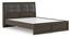 Pico Non Storage Queen Bed In Californian Walnut With Essential Coir Mattress (Queen Bed Size, 78 x 60 in Mattress Size, Californian Walnut Finish) by Urban Ladder - Design 1 Close View - 807931