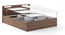 Pavis Storage Queen Bed in Classic Walnut Finish With Essential Coir Mattress (Queen Bed Size, Classic Walnut Finish) by Urban Ladder - Design 1 Close View - 807932