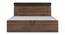 Aruba Hydraulic Queen Size Bed With Dreamlite Bonnel Spring Mattress (Queen Bed Size, 78 x 72 in Mattress Size, Classic Walnut Finish) by Urban Ladder - Design 1 Close View - 807933