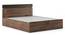 Aruba Hydraulic King Bed In Classic Walnut With Dreamlite Bonnel Spring Mattress (King Bed Size, 78 x 72 in Mattress Size, Classic Walnut Finish) by Urban Ladder - Design 1 Close View - 807934