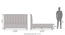 Faroe Upholstered Storage King Bed With Essential Foam Mattress (King Bed Size, Grey Finish, 78 x 72 in Mattress Size) by Urban Ladder - Design 1 Dimension - 808014