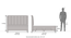 Faroe Upholstered Storage Queen Bed With Essential Foam Mattress (Queen Bed Size, Grey Finish, 78 x 60 in Mattress Size) by Urban Ladder - Design 1 Dimension - 808015