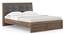 Pico Non Storage Queen Bed In Classic Walnut With Essential Coir Mattress (Queen Bed Size, 78 x 60 in Mattress Size, Classic Walnut Finish) by Urban Ladder - Storage Image - 808034