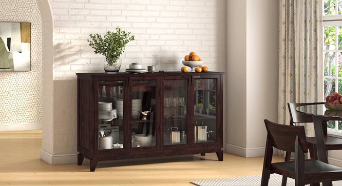 Akira Wide Sideboard (Mahogany Finish, XL Size, 165 cm  (65") Length) by Urban Ladder - Full View - 808086