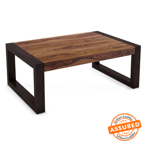 Coffee Table In Noida Design Altura Rectangular Solid Wood Coffee Table in Two Tone Finish