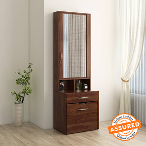 Dressers Mirrors Design Amber Engineered Wood Dressing Table in Brown Finish