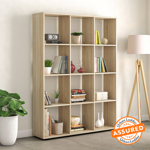 Standalone High Tv Unit Design Armstrong Engineered Wood Bookshelf in Laminate Finish